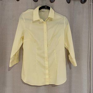 Coldwater Creek Lemon Ice Pastel Button Down Classic NWOT